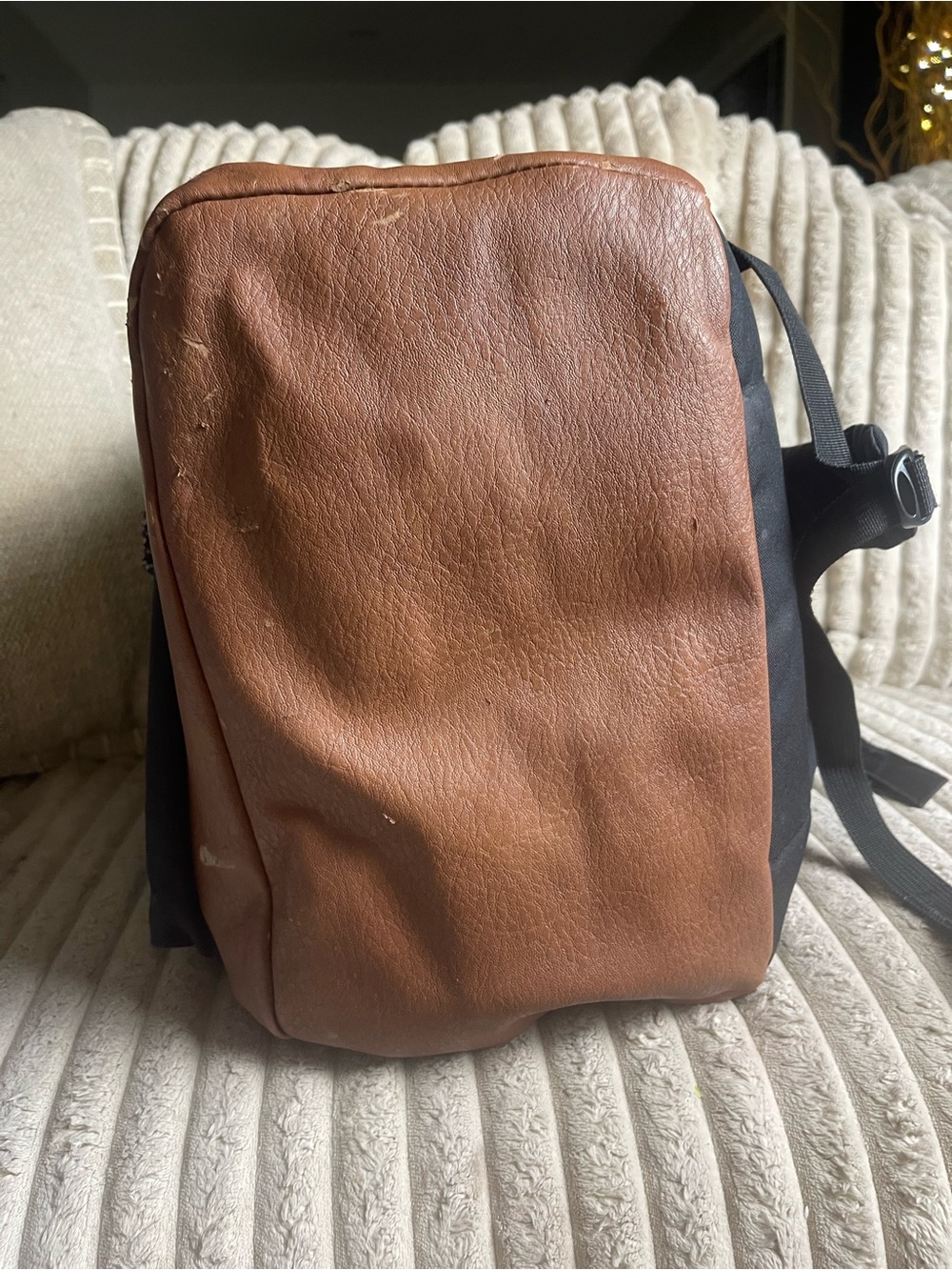 JanSport Right Pack Backpack Black Cordura Suede Leather Bottom 26L - Picture 6 of 9